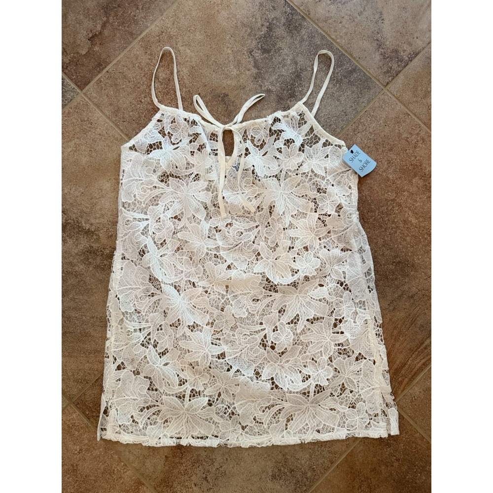 Women's Shade & Shore White Eyelet Lace Floral Cover-Up Dress Size Large NWT